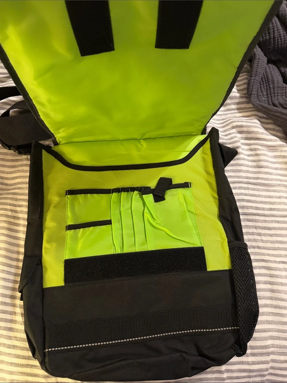 Deloitte USA Olympic sponsor Blue and Black Messenger Crossbody Bag